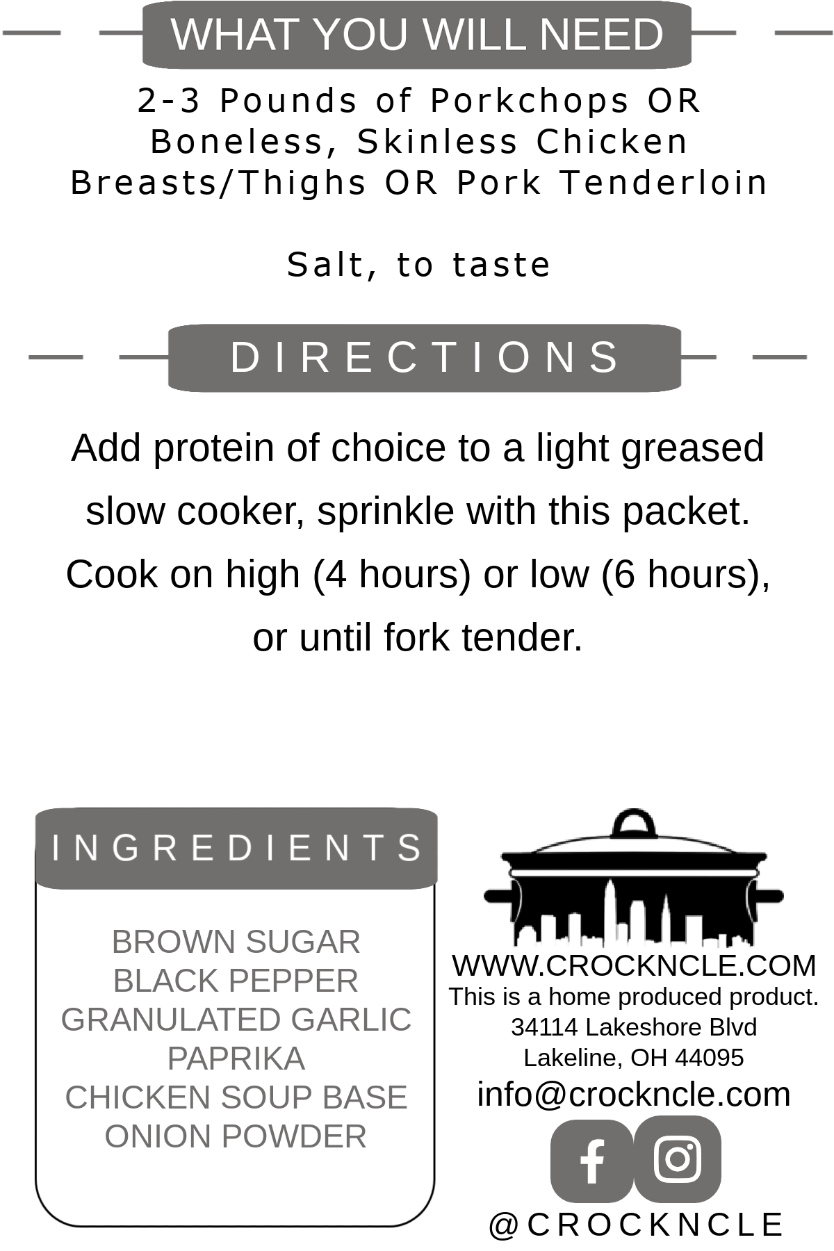 Brown Sugar & Garlic Pork